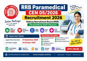 RRB Paramedical CEN 05/2026 Recruitment 2026 – 560 Paramedical Posts