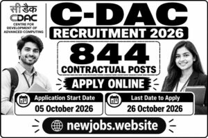 C-DAC Recruitment 2026 – 844 Contractual Posts Apply Online