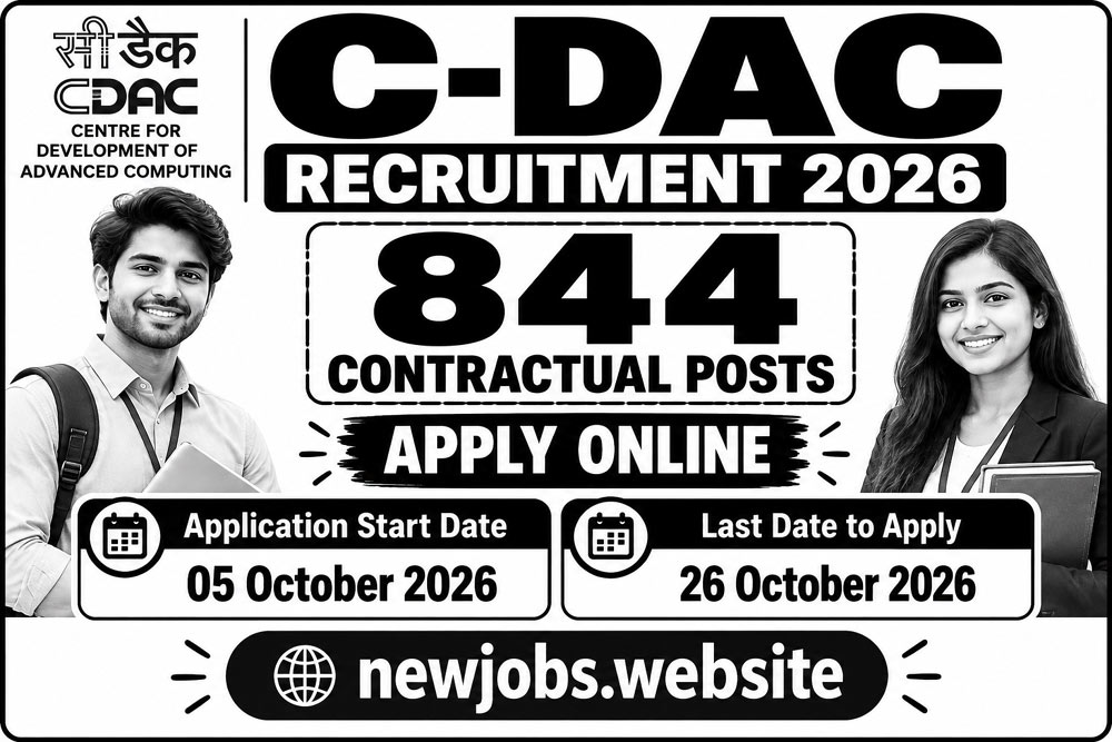 C-DAC Recruitment 2026 – 844 Contractual Posts Apply Online