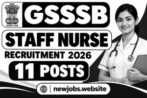 GSSSB Staff Nurse Recruitment 2026 notification for 11 PwD vacancies