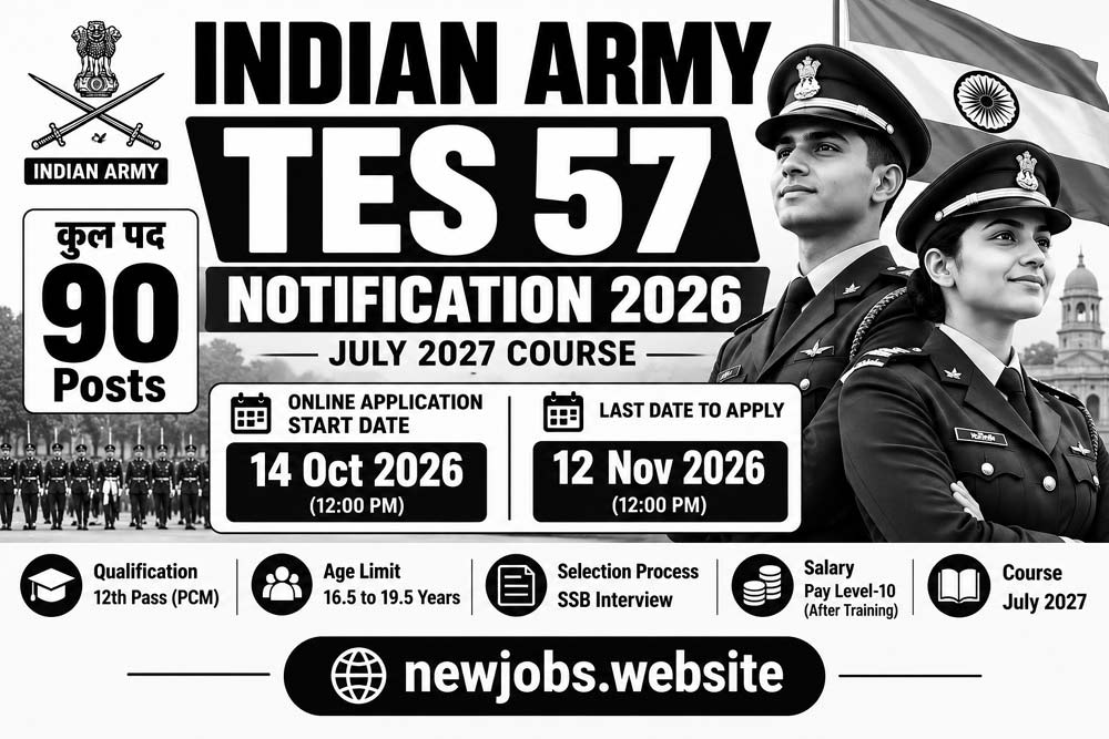 Indian Army TES 57 Notification 2026