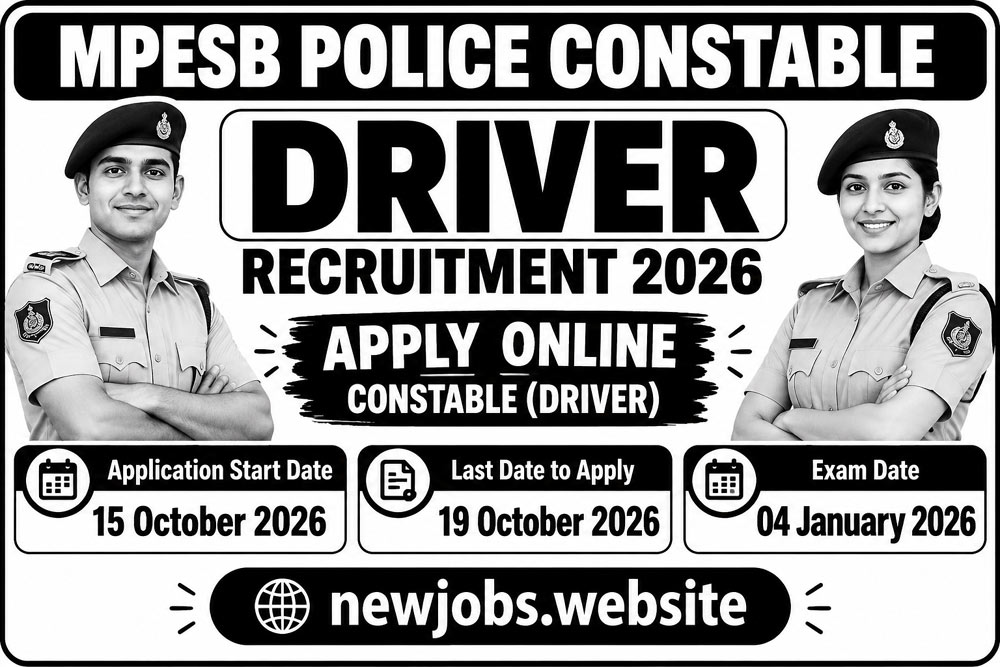 MP Police Constable Driver Recruitment 2026