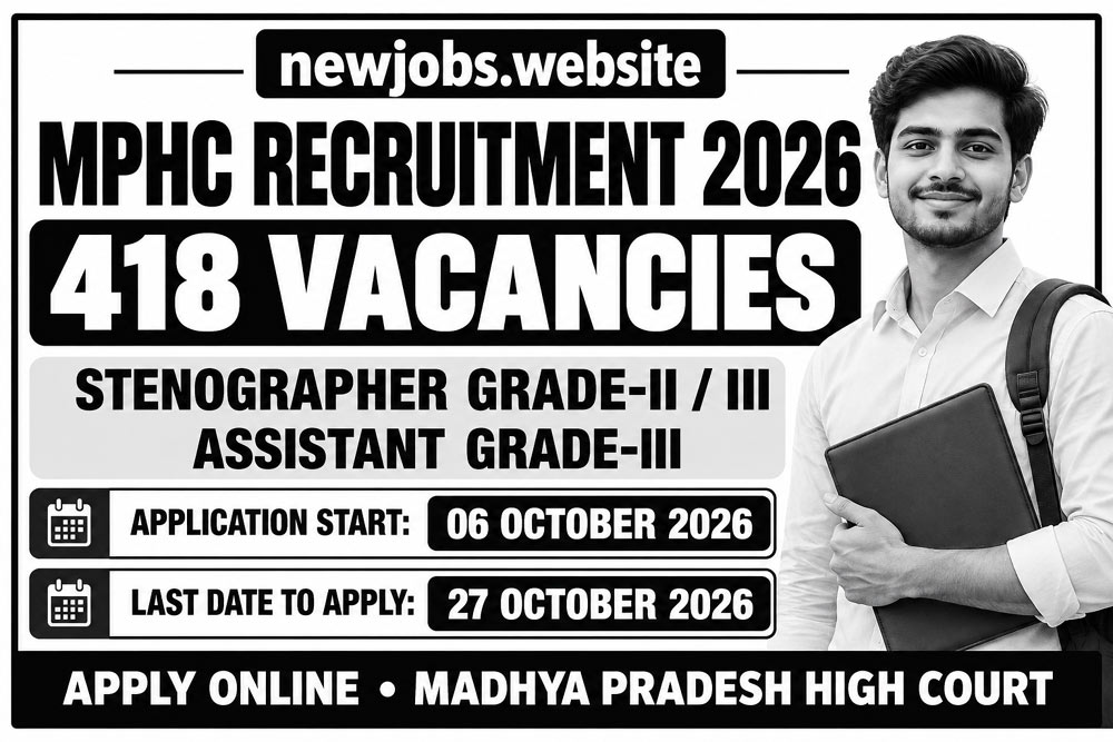 MPHC Recruitment 2026 – 418 Stenographer and Assistant Posts