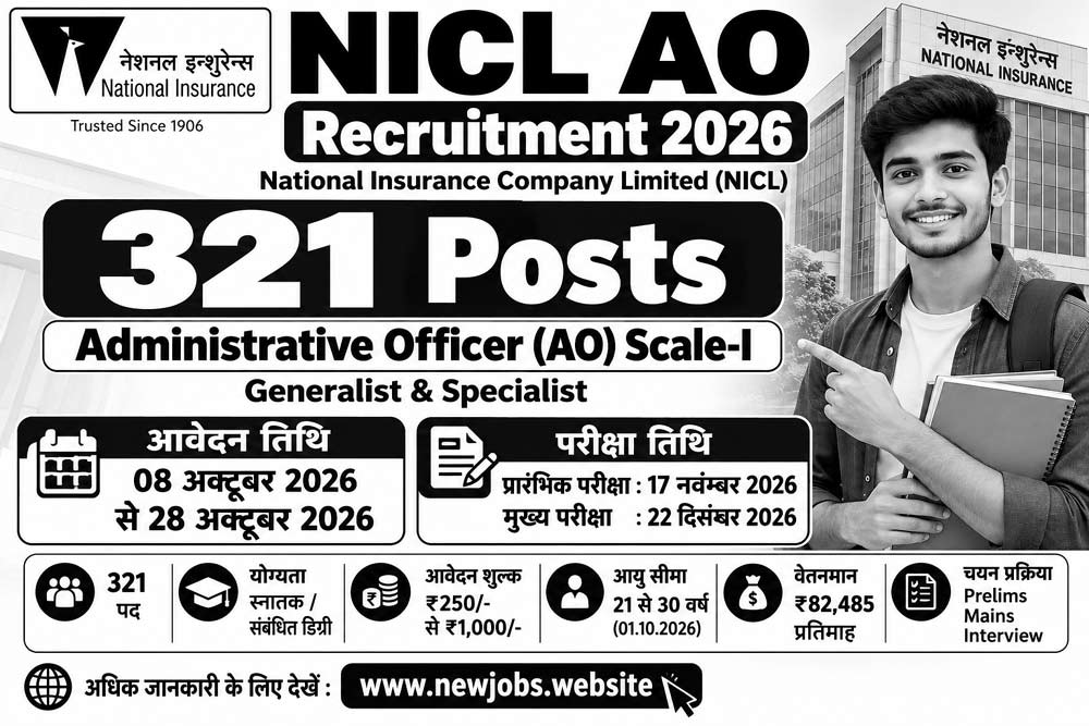 NICL AO Recruitment 2026 – 321 Posts