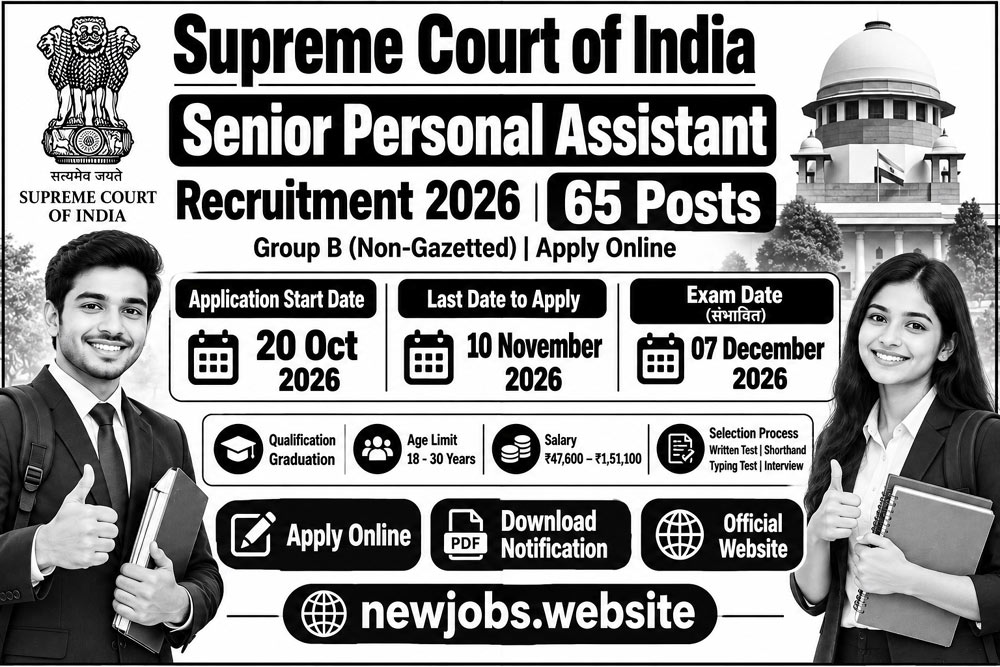 Supreme Court Senior Personal Assistant Recruitment 2026